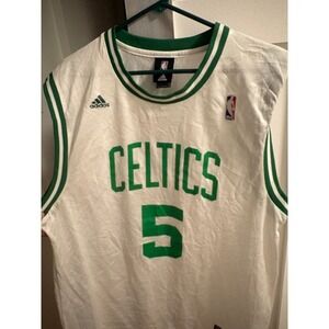 Adidas Boston Celtics Kevin Garnett NBA Jersey Mens Large White Basketball Mesh